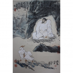 方增先  《羲子戏鹅图》 48x75cm