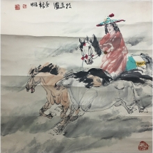 杨明  《牧马图》 68x68cm