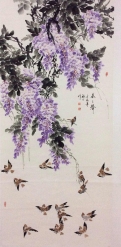 郭晓恒 花鸟画 《春之舞》