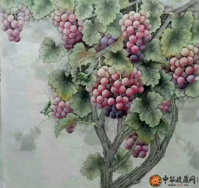 王朋四尺斗方国画作品《硕果累累》