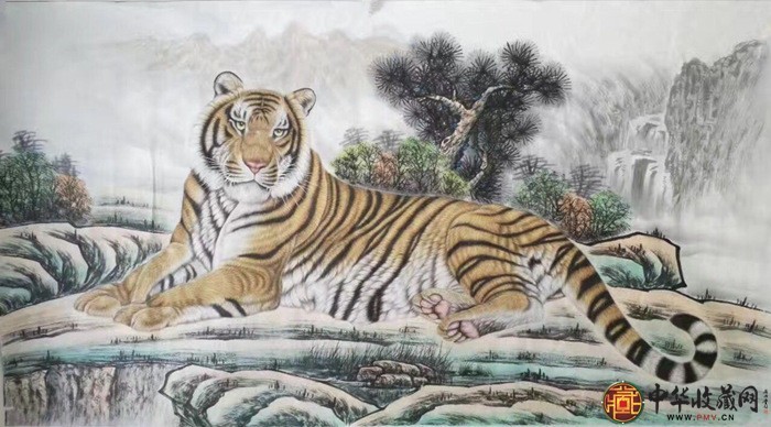 王朋   六尺横幅作品 《虎》