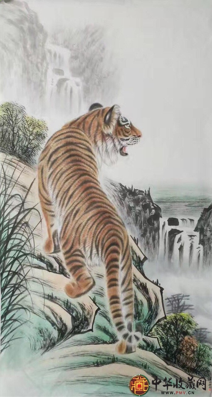 王朋   四尺竖幅作品 《虎》