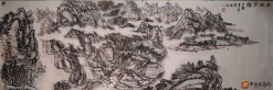 刘常炳   山水国画作品 《江山多娇图》 180*60cm