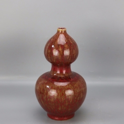 窑变红釉葫芦瓶