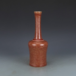 枣红窑变摇铃尊