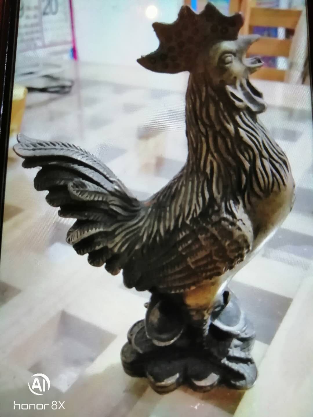 大明宣德年制开光纯铜公鸡摆件 - 中华古玩网 - 古董收藏、古玩