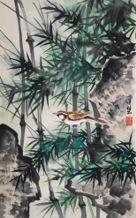 陈佩秋 花鸟  70x45cm