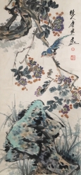 唐云   花鸟  44x96.5cm